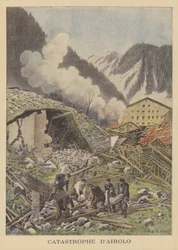 Katastrofalt jordskred i Airolo, Schweiz